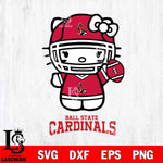 Ball State Cardinals Hello Kitty NCAA 1 Svg Eps Dxf Png File, Digital Download, Instant Download