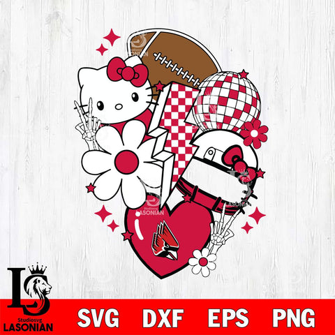 Ball State Cardinals Hello Kitty NCAA 2 Svg Eps Dxf Png File, Digital Download, Instant Download