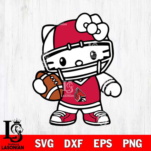 Ball State Cardinals Hello Kitty sport 2 Svg Eps Dxf Png File, NCAA svg, Digital Download, Instant Download