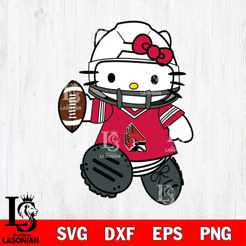 Ball State Cardinals Hello Kitty sport Svg Eps Dxf Png File, NCAA svg, Digital Download, Instant Download