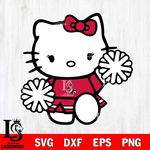 Ball State Cardinals Hello Kitty sport 4 Svg Eps Dxf Png File, NCAA svg, Digital Download, Instant Download