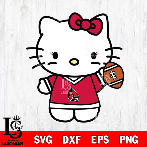 Ball State Cardinals Hello Kitty sport 7 Svg Eps Dxf Png File, NCAA svg, Digital Download, Instant Download