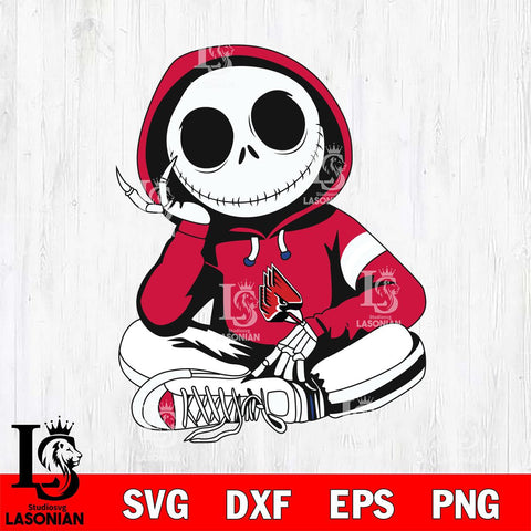 Ball State Cardinals Jack Skellington halloween Svg Eps Dxf Png File, NCAA svg, Digital Download, Instant Download