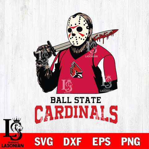 Ball State Cardinals Jason Voorhees 11 Svg Eps Dxf Png File, Digital Download