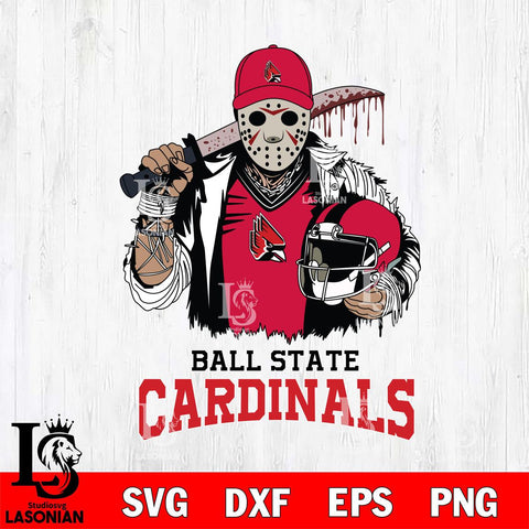 Ball State Cardinals Jason Voorhees 2 Svg Eps Dxf Png File, Digital Download