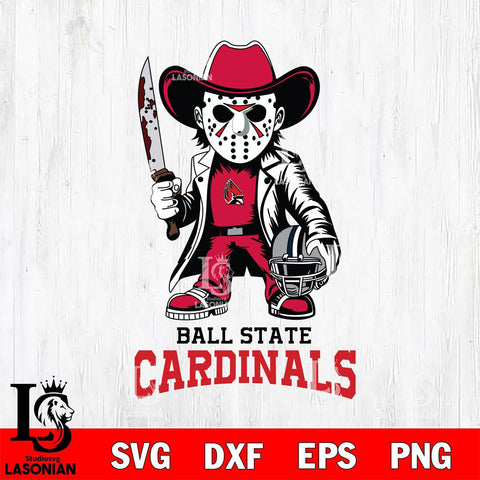 Ball State Cardinals Jason Voorhees 3 Svg Eps Dxf Png File, Digital Download