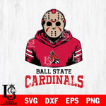 Ball State Cardinals Jason Voorhees 4 Svg Eps Dxf Png File, Digital Download