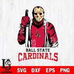 Ball State Cardinals Jason Voorhees 6 Svg Eps Dxf Png File, Digital Download