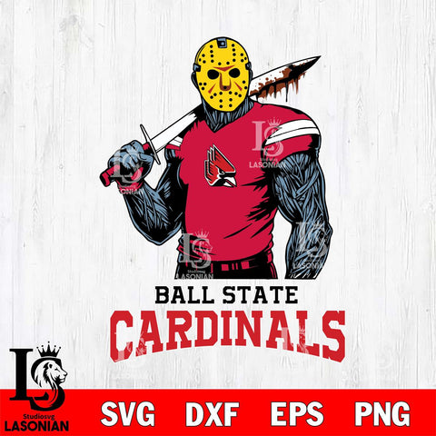 Ball State Cardinals Jason Voorhees 7 Svg Eps Dxf Png File, Digital Download