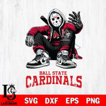 Ball State Cardinals Jason Voorhees Halloween SVG Svg Eps Dxf Png File, Digital Download, Instant Download