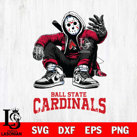 Ball State Cardinals Jason Voorhees Halloween SVG Svg Eps Dxf Png File, Digital Download, Instant Download