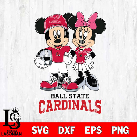 Ball State Cardinals Mickey Minnie Mouse Helmet Svg Eps Dxf Png File, NCAA svg , File Cut , Digital Download , Instant Download, Cut Svg Files