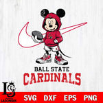 Ball State Cardinals Mikey Mouse Disney NIKE, Svg Eps Dxf Png File, Digital Download