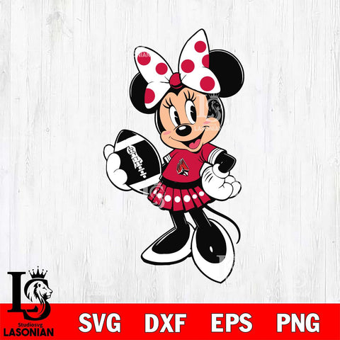 Ball State Cardinals Minnie Mouse Svg Eps Dxf Png File, NCAA svg, Digital Download, Instant Download