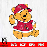 Ball State Cardinals Pooh Bear Svg Eps Dxf Png File, NCAA svg, Digital Download, Instant Download