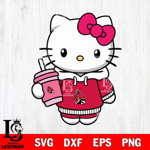 Ball State Cardinals Pretty Hello Kitty Svg Eps Dxf Png File, Digital Download, Instant Download