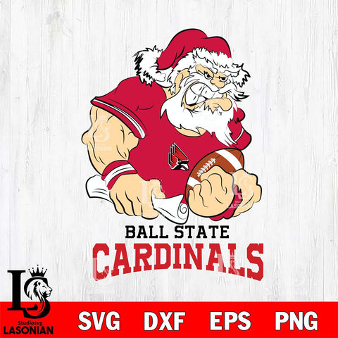 Ball State Cardinals Santa Claus Angry Svg dxf eps png pdf file,NCAA svg,Digital Download,Cricut file