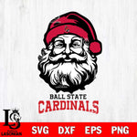 Ball State Cardinals Santa Claus Christmas Svg dxf eps png pdf file,NCAA svg,Digital Download,Cricut file