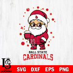 Ball State Cardinals Santa Claus Coffe Svg dxf eps png pdf file,NCAA svg,Digital Download,Cricut file