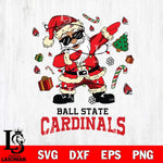 Ball State Cardinals Santa Claus Football Svg dxf eps png pdf file,NCAA svg,Digital Download,Cricut file