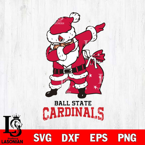 Ball State Cardinals Santa Claus Ugly Svg dxf eps png pdf file,NCAA svg,Digital Download,Cricut file