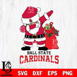 Ball State Cardinals Santa Dabbing Christmas Svg dxf eps png pdf file,NCAA svg,Digital Download,Cricut file