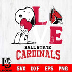 Ball State Cardinals Snoopy Sport 10 Svg Eps Dxf Png File, Digital Download