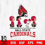 Ball State Cardinals Snoopy Sport 12 Svg Eps Dxf Png File, Digital Download