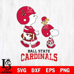 Ball State Cardinals Snoopy Sport Svg Eps Dxf Png File, Digital Download