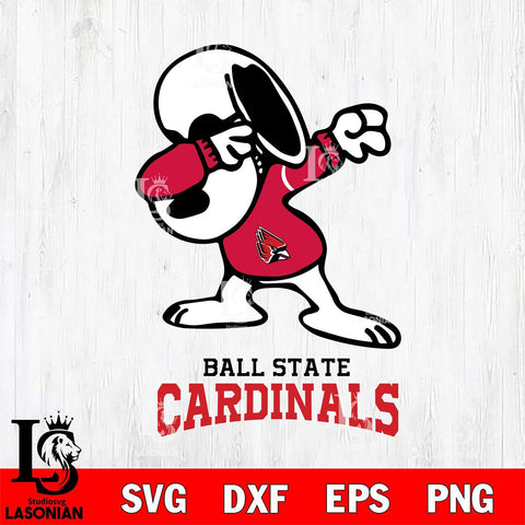 Ball State Cardinals Snoopy Sport 3 Svg Eps Dxf Png File, Digital Download