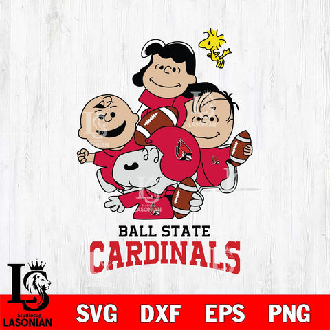 Ball State Cardinals Snoopy Sport 4 Svg Eps Dxf Png File, Digital Download