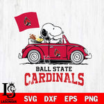 Ball State Cardinals Snoopy Sport 5 Svg Eps Dxf Png File, Digital Download