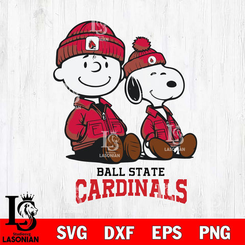 Ball State Cardinals Snoopy Sport 6 Svg Eps Dxf Png File, Digital Download