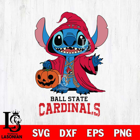 Ball State Cardinals Stitch Horror Svg Eps Dxf Png File, NCAA svg, Digital Download, Instant Download