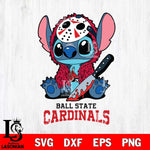 Ball State Cardinals Stitch Jason Voorhees Svg Eps Dxf Png File, NCAA svg, Digital Download, Instant Download