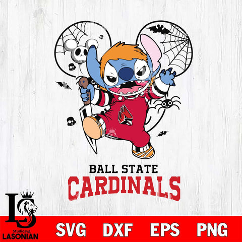 Ball State Cardinals Stitch Michael Halloween Svg Eps Dxf Png File, Digital Download, Instant Download