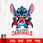 Ball State Cardinals Stitch Vampire halloween Svg Eps Dxf Png File, NCAA svg, Digital Download, Instant Download