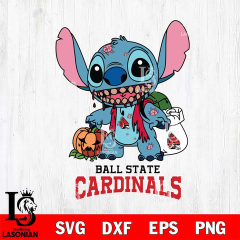 Ball State Cardinals Stitch Zombie Svg Eps Dxf Png File, NCAA svg, Digital Download, Instant Download