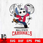 Ball State Cardinals Stitch jason voorhees Halloween Svg Eps Dxf Png File, Digital Download, Instant Download