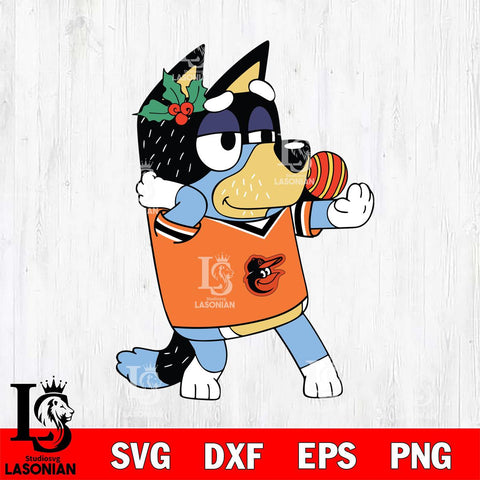 Baltimore Orioles Bandit Heeler Christmas Svg Eps Dxf Png File, Digital Download, Instant Download