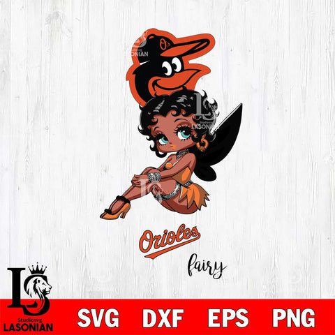 Baltimore Orioles Beauty Black Fairy Betty Boop