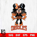 Baltimore Orioles Beauty Minnie Mouse Svg Eps Dxf Png File, Digital Download, Instant Download