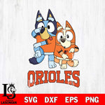 Baltimore Orioles Bluey & Bingo 18 Svg Eps Dxf Png File, MLB svg, Digital Download, Instant Download