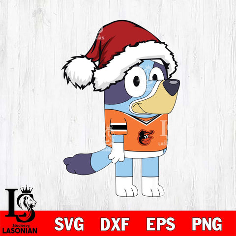 Baltimore Orioles Bluey Cartoon Christmas Svg Eps Dxf Png File, Digital Download, Instant Download