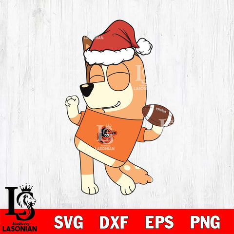 Baltimore Orioles Bluey Chilli Christmas Svg Eps Dxf Png File, Digital Download, Instant Download