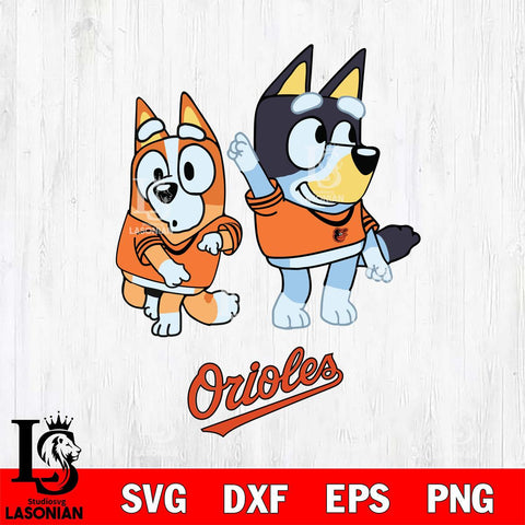 Baltimore Orioles Bluey Chilli Mode Dance Svg Eps Dxf Png File, Digital Download, Instant Download