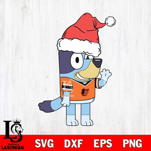 Baltimore Orioles Bluey Christmas Svg Eps Dxf Png File, Digital Download, Instant Download