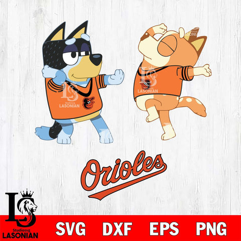 Baltimore Orioles Bluey Dance Svg Eps Dxf Png File, Digital Download, Instant Download