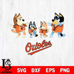 Baltimore Orioles Bluey Dance Squats Svg Eps Dxf Png File, Digital Download, Instant Download