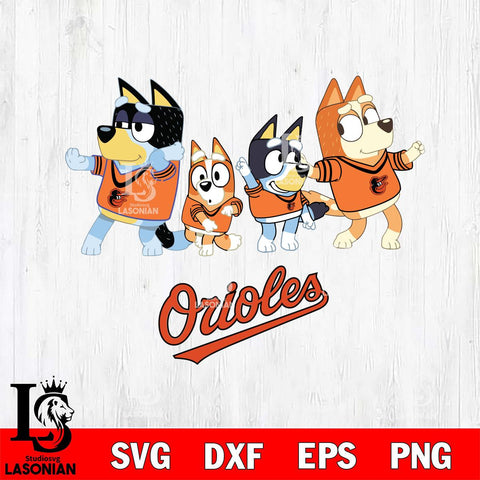 Baltimore Orioles Bluey Mode Dance Squats Svg Eps Dxf Png File, Digital Download, Instant Download